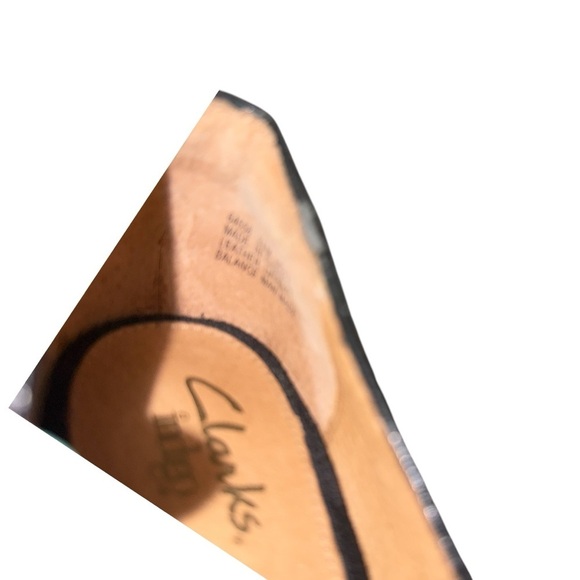 INDIGO BY CLARKS Sage Copper Comfort Heels - Women’s 9.5M Black Lizard Suede - Picture 4 of 10